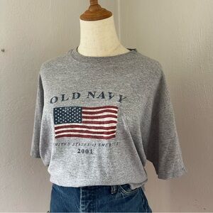 Vintage Y2K Old Navy Gray Graphic T-Shirt